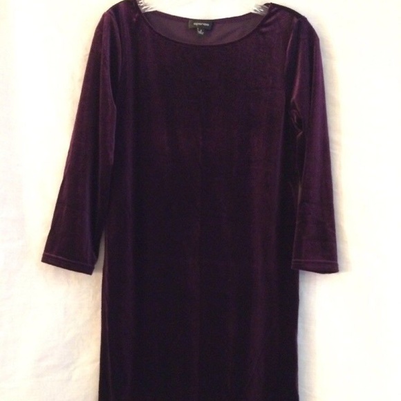 Spense Dresses & Skirts - 🏆SPENSE Vintage Deep Purple Velvet Dress So Soft!